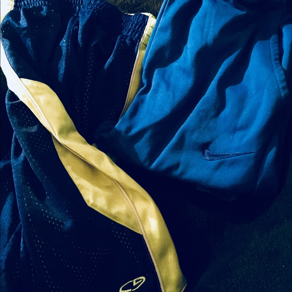 Boys XL Nike pants and Champion reversible shorts